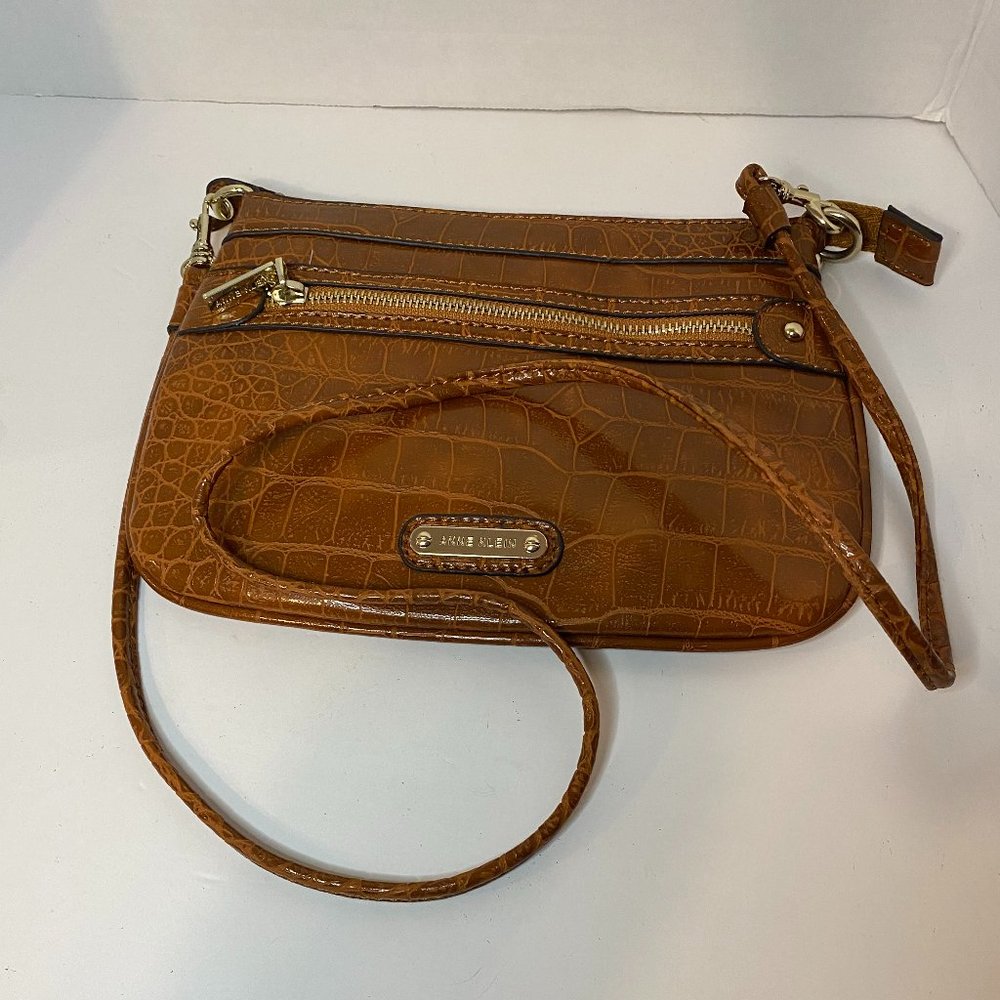Anne Klien Faux Alligator Crossbow Purse